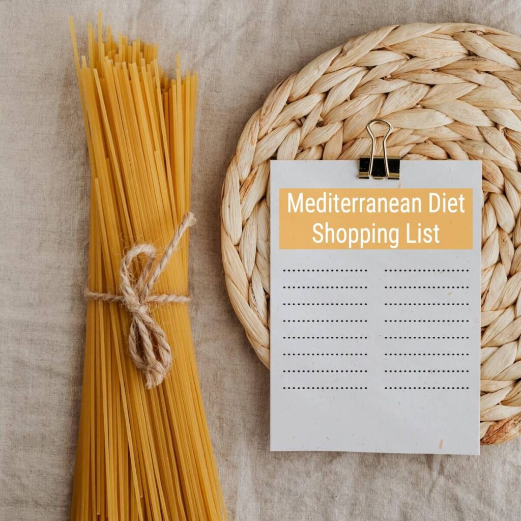 Mediterranean Diet shopping list