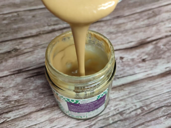 Tahini in a jar