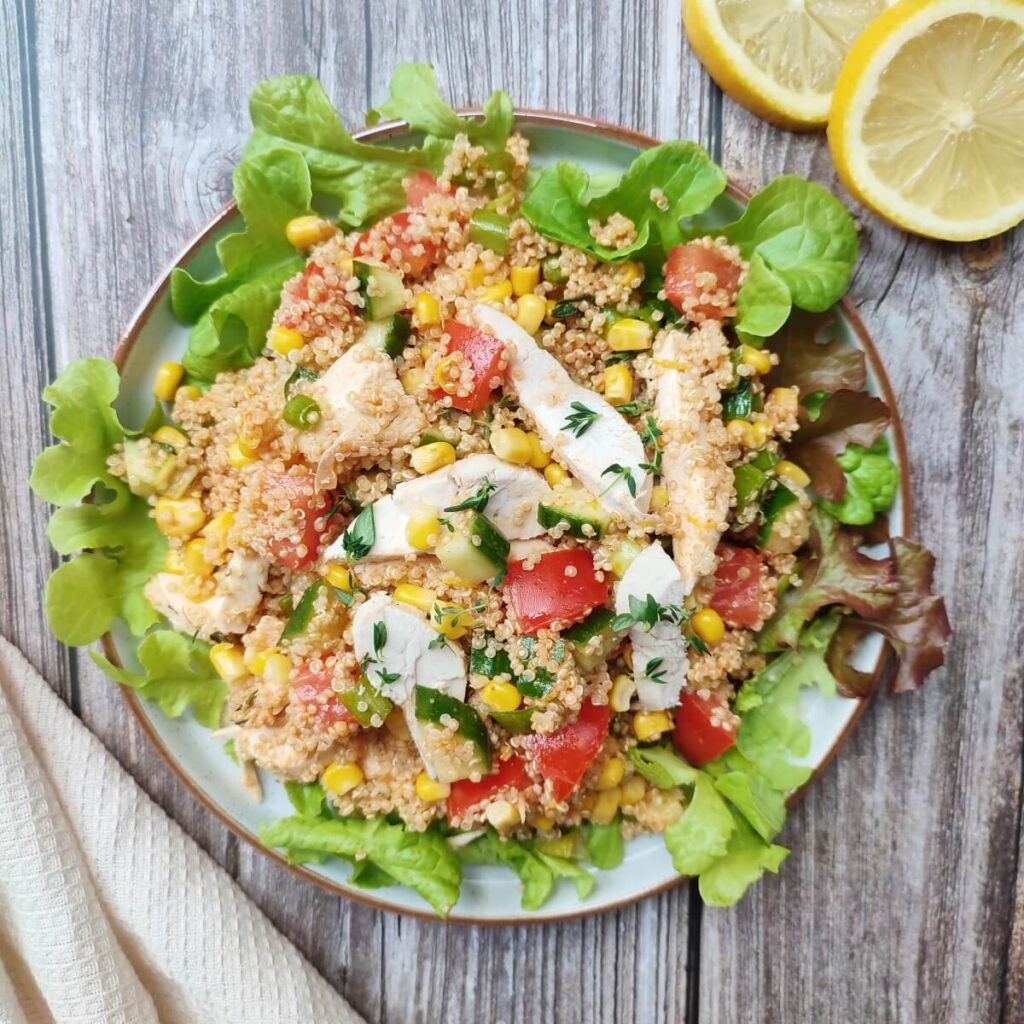 Lemon chicken quinoa salad